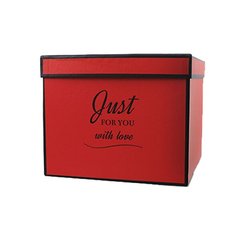 Подарункова коробка Just for you червона, L - 25х22х18 см фото і опис