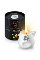 Масажна свічка Plaisirs Secrets Bubble Gum (80 мл) подарункова упаковка, керамічний посуд фото і опис