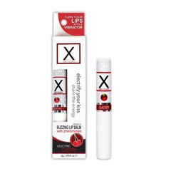 Стимулирующий бальзам для губ унисекс, вишня Sensuva - X on the Lips Cherry с феромонами, вишня фото і опис