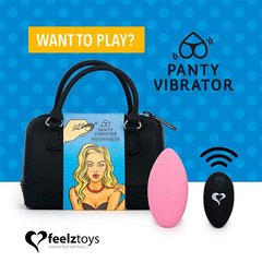 Вібратор в трусики FeelzToys Panty Vibrator Pink з пультом дистанційного керування, 6 режимів роботи фото і опис