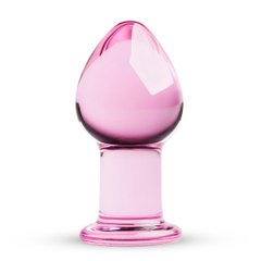 Розовая анальная пробка из стекла Gildo Pink Glass Buttplug No. 27 фото и описание